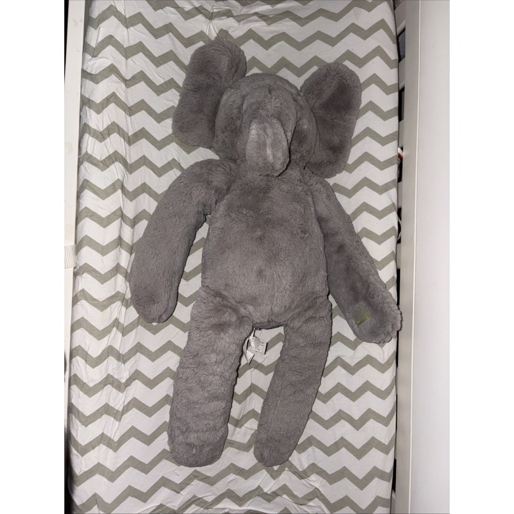 Pottery Barn Kids Gray Elephant Plush Stuffed Animal Hanging‎ Hands Feet 20'